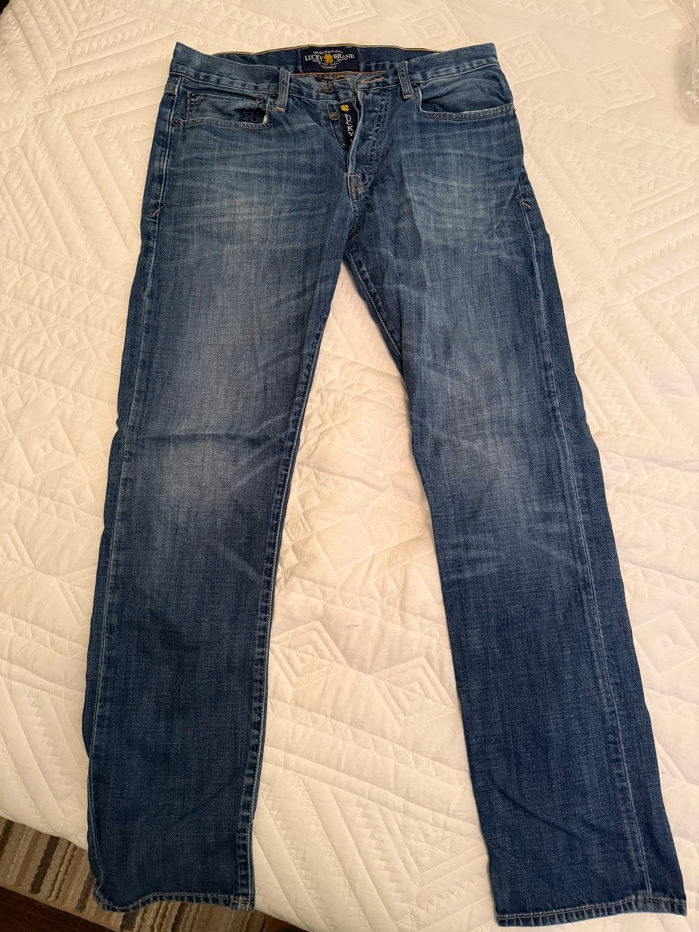 Lucky Brand 121 Heritage Slim Straight Dark Blue Denim Jeans